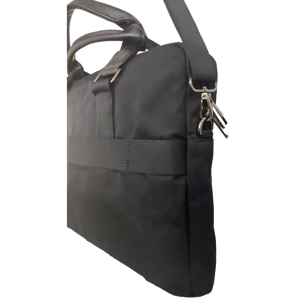NWT Alfani Mens Nylon Briefcase Bag Black ONE SIZE